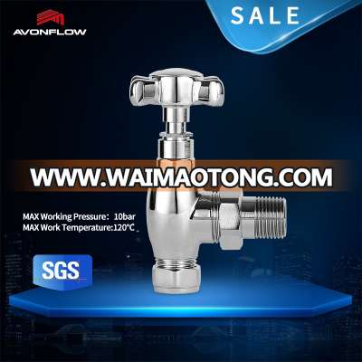 Avonflow 15*1/2 Brass Angle Chrome Radiator Valve