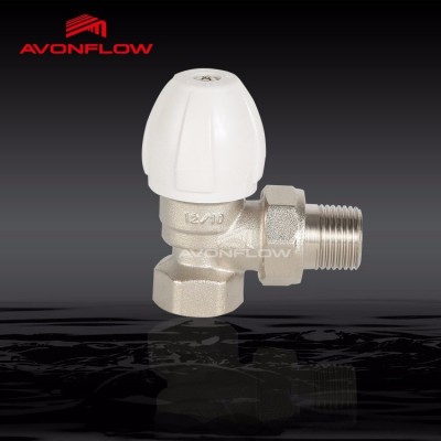 Avonflow 15mm X 1/2" Water Flow Control Brass Angle Radiator Valve